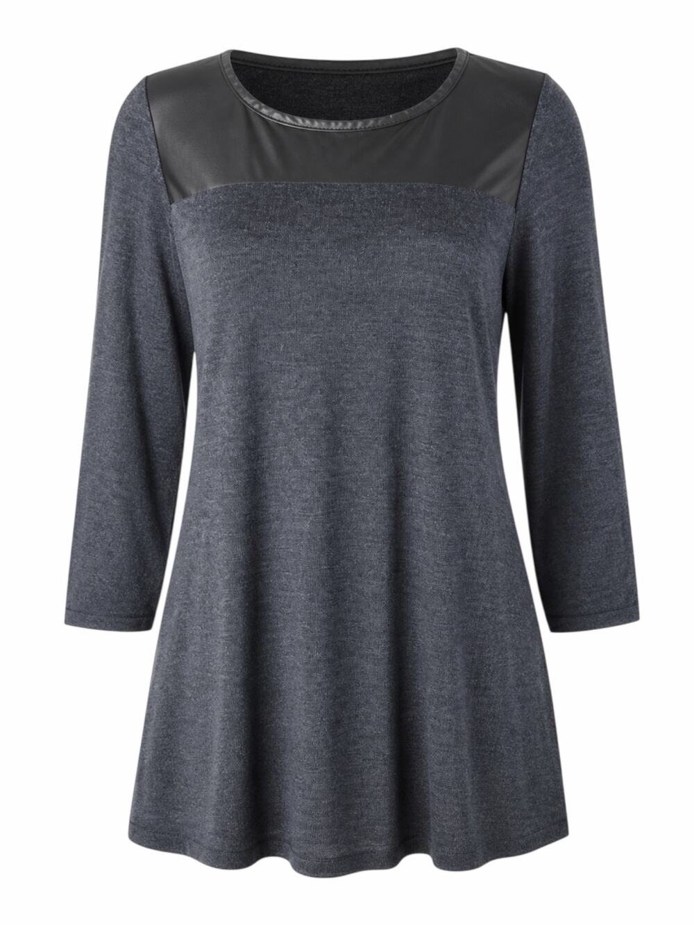 Ann Taylor Wool Blend Tunic Sweater Charcoal Gray Metallic Size S